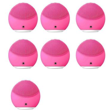 Imagem de Esponja De Limpeza Facial Kit 7 Unidades Massageadora Usb Tratamento Skin Care Rosto Pele Delicada