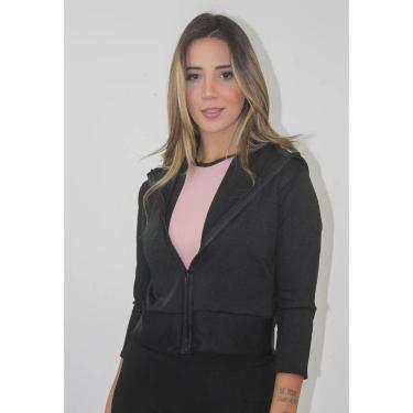 Imagem de Casaco Preto Capuz Fitness Feminino | REF: LX130
