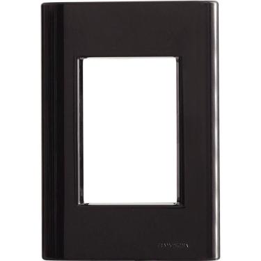 Imagem de Placa 3 Postos 4x2 Tramontina Giz Preta Sem Suporte Tramontina