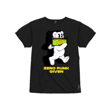 Imagem de Camiseta Infantil 100% Algodão Premium Estampada Zero Funk Preto 8