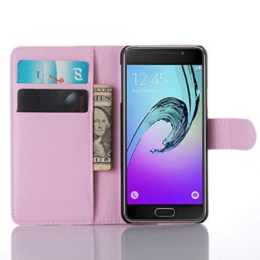Imagem de Capa para Samsung Galaxy A3 (modelo 2017) â€“ Capa carteira flip de couro PU de para Galaxy A3 (modelo 2017), capa de proteção de telefone estilo empresarial, capa com [compartimentos