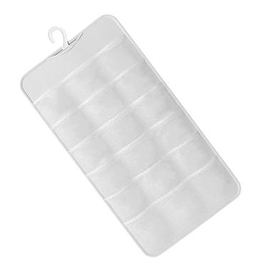 Imagem de Organizador de laços de cabelo Bolsa de parede Cabide de de cabelo Bolsa de exibição Organizador de jóias pendurado Bolsa de parede de tecido Suporte para colar de armário Organizador de Acessórios Or