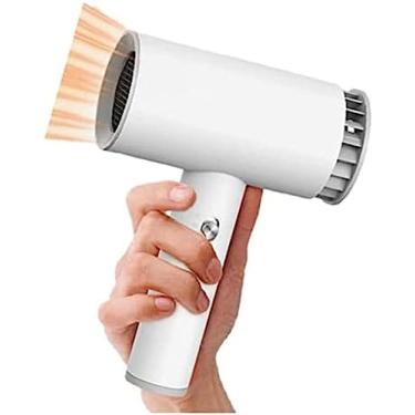 Imagem de Secador de cabelo sem fio, secador de cabelo sem fio recarregável, secador de cabelo portátil para viagem, branco