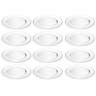 Imagem de Kit 12 Sousplat de Cristal Wolff 32cm Mesa Posta Lugar Ameri