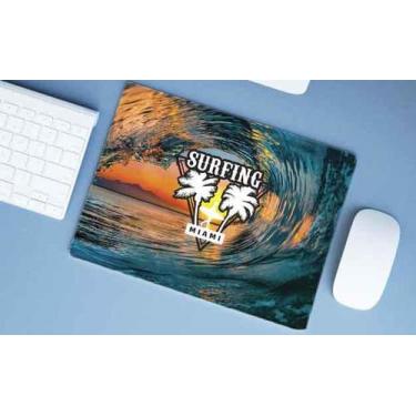 Imagem de Mouse Pad Emborrachado Personalizado Grande Surf Surfista Praia - Delu