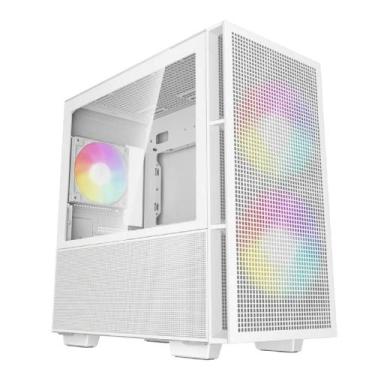 Imagem de Gabinete Gamer DeepCool CH360 WH, ARGB, Mini Tower, Vidro Temperado, S