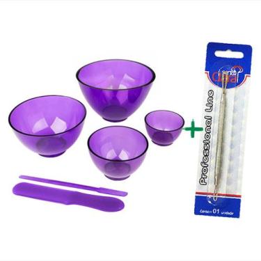 Imagem de Kit 4 Cubetas De Silicone, Espátula Estética E Extrator Cravos Duplo I