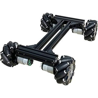 Imagem de Mecanum Wheel 4wd Metal Robot Car Chassis Remote Control Learning Kit for Arduino Raspberry Pie Microbit with DC Encoder Motor, DIY Steam AGV ROS AI Move Education Platform Robotic Functional Model