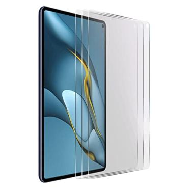 Imagem de XINXUSONG Pacote com 3 protetores de tela para Hua-wei MatePad Pro 10.8 (2021) MRR-W29, película protetora de vidro temperado com cobertura total de dureza H9 antirriscos