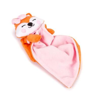 Imagem de Naninha Paninho Bebê Dormir em Plush raposinha - Dolce Affetto, rosa