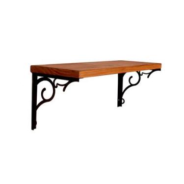 Imagem de Prateleira madeira 45cm pinus envernizado Sala parede nicho quarto - D