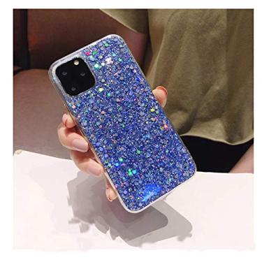 Imagem de Winzizo Capa projetada para iPhone 12 Pro Max com glitter brilhante para mulheres e meninas capas de gel transparente de borracha fina de silicone macio TPU à prova de choque capa protetora para