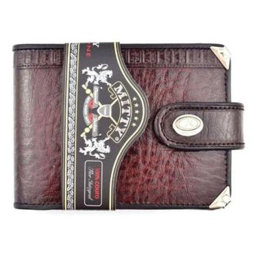 Imagem de Carteira Masculina De Couro Mitty Romana Cafe - M21F