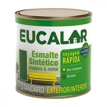 Imagem de Tinta Esmalte. 1/4 (900ml) Sintetico Eucalar Amarelo - EUCATEX