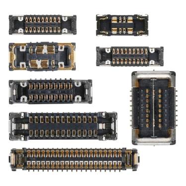 Imagem de Risidamoy 8 peças para iPhone Xs MAX placa mãe conector soquete B kit substituição Comprise câmera frontal alto-falante botão de volume porta de carregamento LCD e bateria sensível ao toque saída