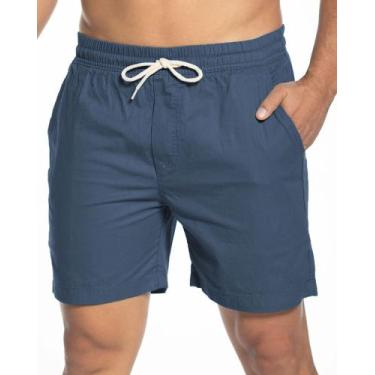 Imagem de Short Bermuda Masculino Mauricinho Sarja Casual - Original, Azul jeans