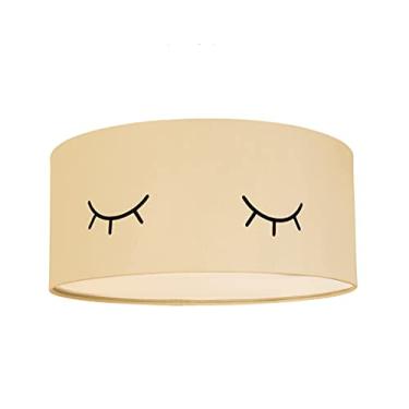 Imagem de Luminária Plafon Infantil Olhinho 30x15 2E27 Bivolts Cor: Crú