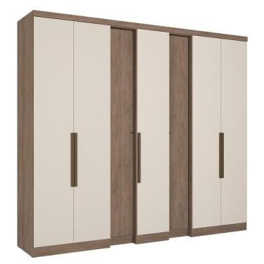 Imagem de Guarda-Roupa Selecto 7 Portas THB, Rustic/Offwhite