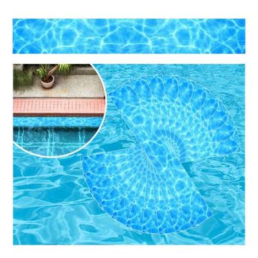 Imagem de Kit 32 Adesivos Piscina Vinílico Fundo Água 100x15cm - Resitank