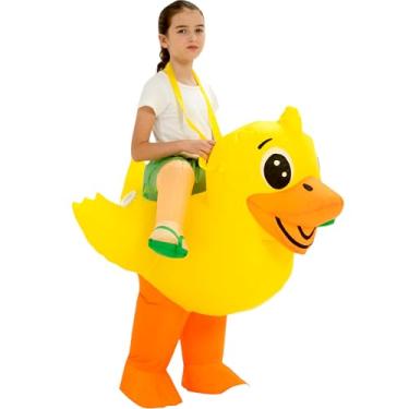 Imagem de One Casa Blow Up Party Costume,Inflatable Costumes for Kids,Ride On Duck Costume,Halloween Costumes for Girls/Boys (7-10YRS)