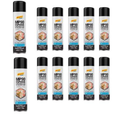 Imagem de Kit 12 Espuma Expansiva Poliuretano 190g Mundial Prime - Muldial Prime