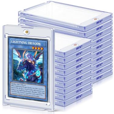 Imagem de Porta-cartões magnéticos de 20 ct para cartões comerciais, capa de 35 pontos para cartões rígidos adequada para cartões MTG, cartões YUGIOH, cartões padrão, cartões esportivos, cartões de beisebol