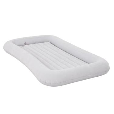 Imagem de Colchão Inflável Cama Infantil Aveludado com Bomba Manua 152 x 89 x 17 cm