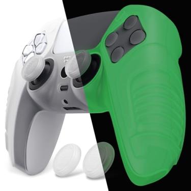 Imagem de PlayVital Raging Warrior Edition Glow in Dark Controller Protective Case Cover for ps5, Anti-Slip Rubber Protector for ps5, Soft Silicone Skin with Thumb Grips - Green
