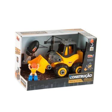 Imagem de Retroescavadeira de Brinquedo Zoop Toys com Ferramentas e Boneco ZP004