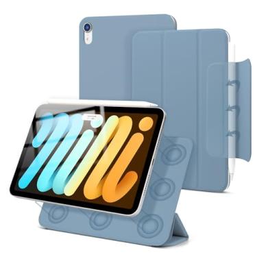 Imagem de Dwopar Capa magnética para iPad Mini 7 A17 Pro, Slim Smart Folio para iPad Mini 7ª/6ª geração 8,3 polegadas, modelo 2024/2021, leve, com três dobras, hibernar/despertar automático, compatível com