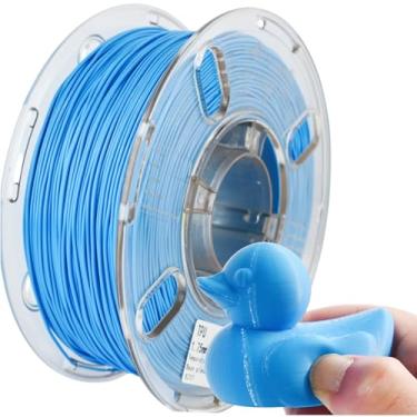 Imagem de PRILINE Filamento TPU, impressão PRILINE de alto fluxo/alta velocidade 95A TPU flexível macio filamento de impressora 3D 1 kg carretel de 1,75 mm, suporta impressão rápida, azul digital