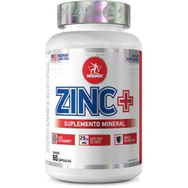 Imagem de Zinco 29mg 60cp Midway - Midway Labs
