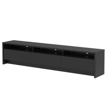 Imagem de Rack Aspen 219cm 3 Portas para TV até 75 Polegadas (Preto)