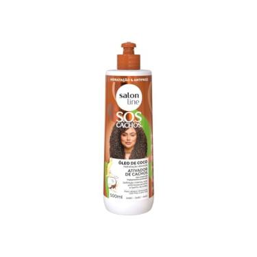Imagem de Salon Line, Ativador de Cachos, S.O.S Cachos, Óleo de Coco, Tratamento Profundo, Não Vegano - Para Cabelos Ondulados, Cacheados e Crespos, 500 ml