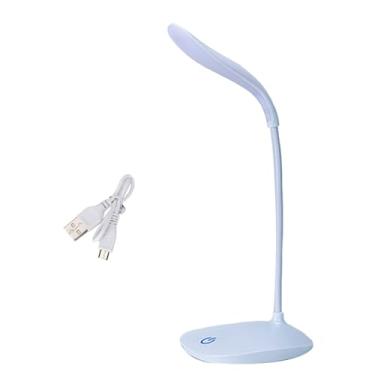 Imagem de Lâmpada de mesa de mesa LED Tabela de cuidados com luz USB Estudo recarregável Lâmpada de leitura 3 Níveis de brilho 3000k 6000k Temperatura de cor ajustável para o quarto de