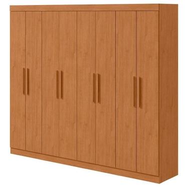 Imagem de Guarda Roupa Casal Andara Soft 8 Portas Amêndoa Clean - Lopas