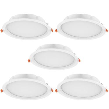 Imagem de 5 Luminárias Led De Embutir Redonda 3000k Ledvance 7021286, Bivolt