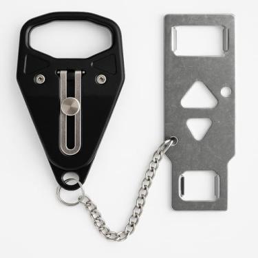 Imagem de Trava de Segurança Portátil para Porta – Modelo com Corrente, Fecho Reforçado em Aço Inoxidável, Ideal para Viagens, Hotéis, AirBnB e Residências