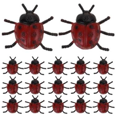 Imagem de Garneck 30pcs Simulation Ladybug Ladybugs Ladybug Party Favors Ladybug 3D Model Ladybug Stickers Ladybug Beads Figurines Fake Lady Insect Ladybug Habitat Play Doll Plastic Red