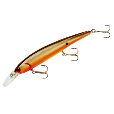Imagem de Isca de pesca Bandit Walleye Minnow Jerkbait, 11,4 cm, 147 g, Khaki Brown Back/Scales, Shallow (Trolls to 12')