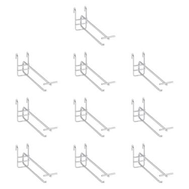 Imagem de AFXGUSD Pacote com 10 Ganchos de Parede de Grade para Garagens, Supermercados E Lojas de Varejo, 15cm