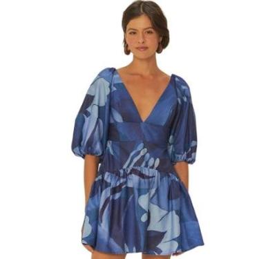 Imagem de Vestido Curto Farm Rio Aquarela Floral-Feminino