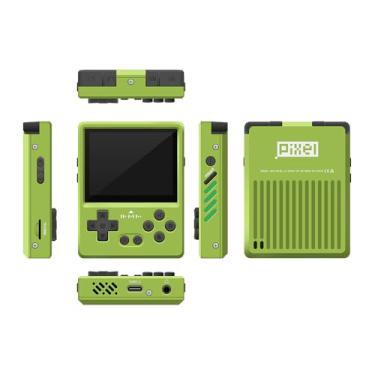 Imagem de GKD Pixel 2 Metal Console 2.4-inch IPS Screen Aluminum Body Gaming Player Retro Pocket Mini Game Console Portable Handheld Come With 64GB TF Card (Green)