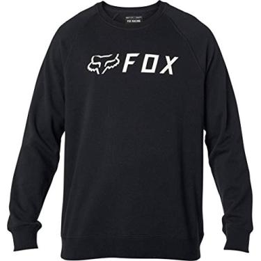 Imagem de Moletom Fox Apex Crew Preto/Branco 3G/2XL