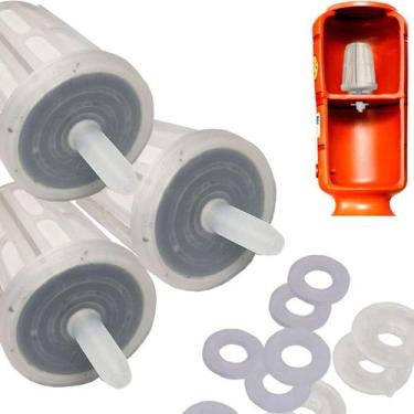 Imagem de Kit 3 Vela Plástica Refil Filtro Talha Barro Bebedouro - Acquamar