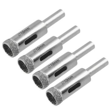 Imagem de Serra Copo Diamantada 10Mm Porcelanato Vidro Mármore 04 Un - Fertak