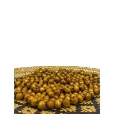 Imagem de 100 Gramas Contas de Madeira 12mm Aprox.200 peças Modelo P/ Terços, Ja