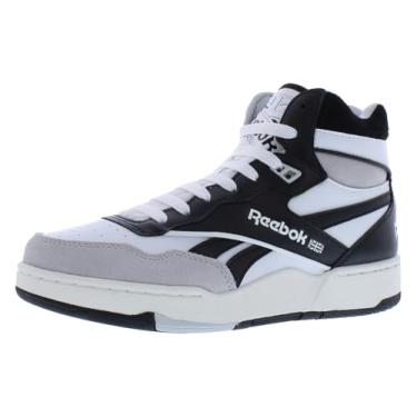 Imagem de Reebok Tênis infantil unissex Bb 4000 Ii Mid, Calçado branco/preto/cinza puro 2, 6 Big Kid