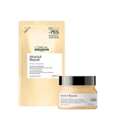 Imagem de Kit L'Oréal Professionnel Absolut Repair Gold Shampoo Refil Máscara 250 (2 produtos)