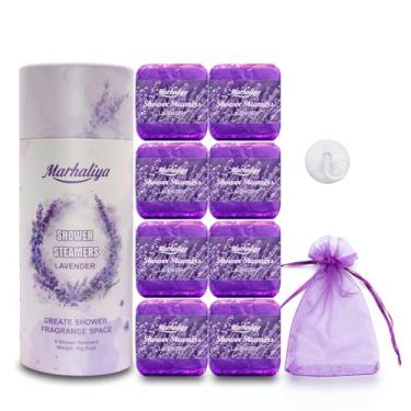 Imagem de Vaporizadores de chuveiro aromaterapia para mulheres ou homens – pacote com 8 bombas de chuveiro para alívio de estresse e relaxamento com óleos essenciais naturais, conjunto de presentes de